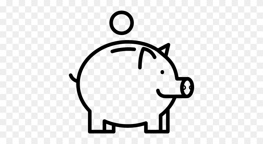400x400 Big Piggy Bank Free Vectors, Logos, Icons And Photos Downloads - Piggy Bank Clipart Black And White
