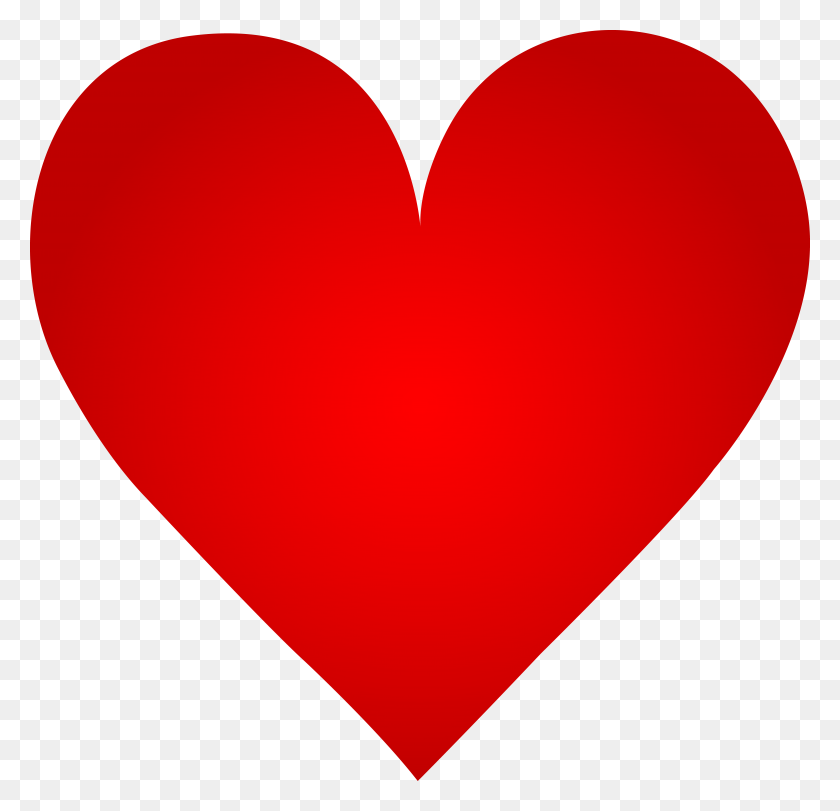 7989x7692 Big Red Heart Clip Art - Salt And Pepper Clipart