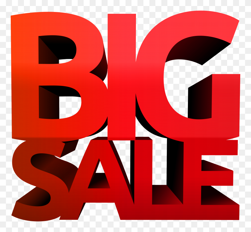 8000x7339 Big Sale Red Png Clip Art - Sale Clipart
