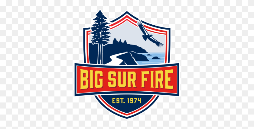 353x368 Big Sur Volunteer Fire Brigade - Logotipo Del Departamento De Bomberos Clipart