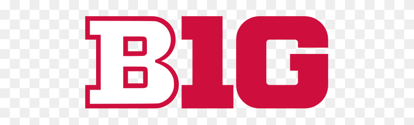 500x195 Big Ten Logo In Ohio State Colors - Ohio State PNG