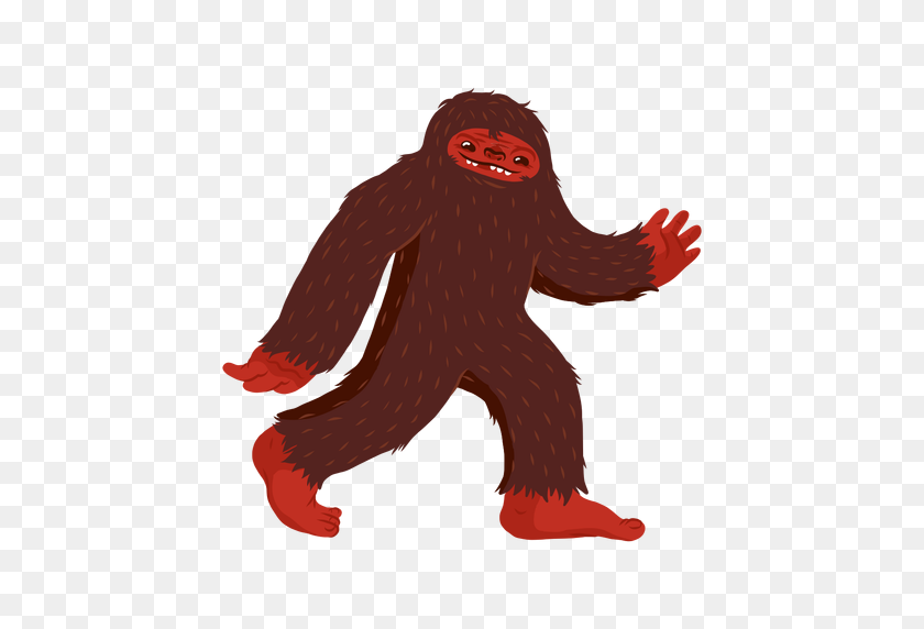 512x512 Bigfoot Character Cartoon - Sasquatch PNG