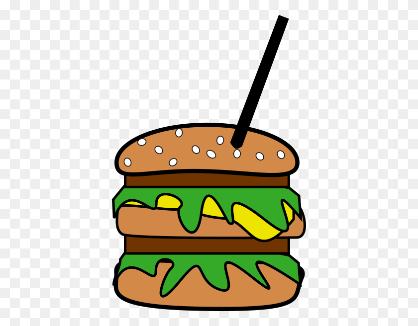 390x596 Bigmac With Stick Clip Art - Marshmallow On Stick Clipart