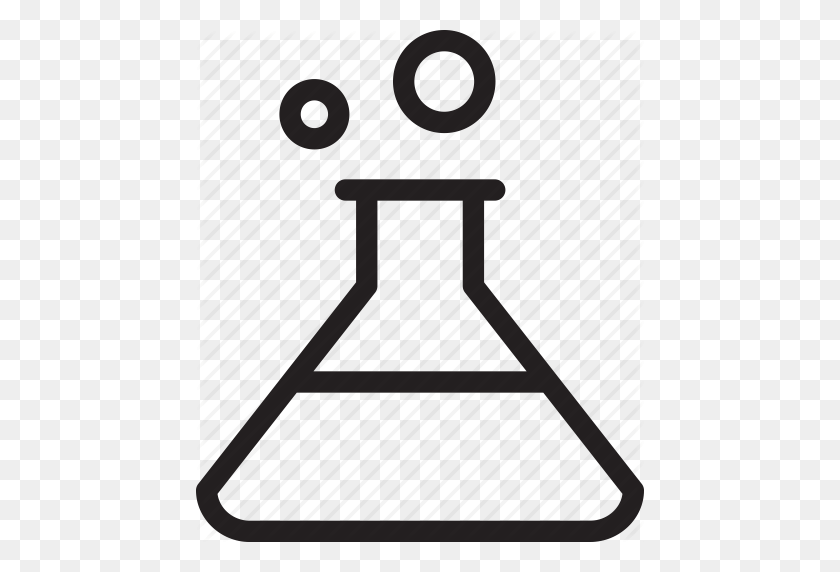 448x512 Бикар, Химия, Химия, Эксперимент, Лаборатория, Наука, Знак Значок - Химический Клипарт Черно-Белое