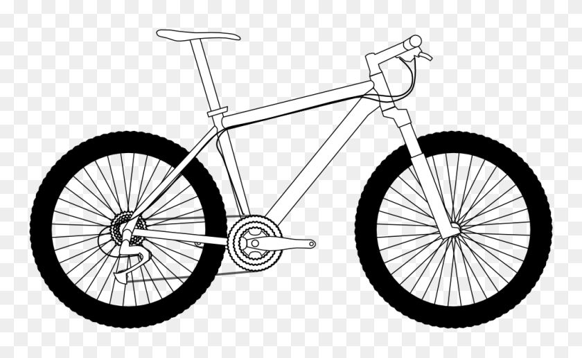 999x586 Bike Clipart Black And White - Ride A Bike Clipart