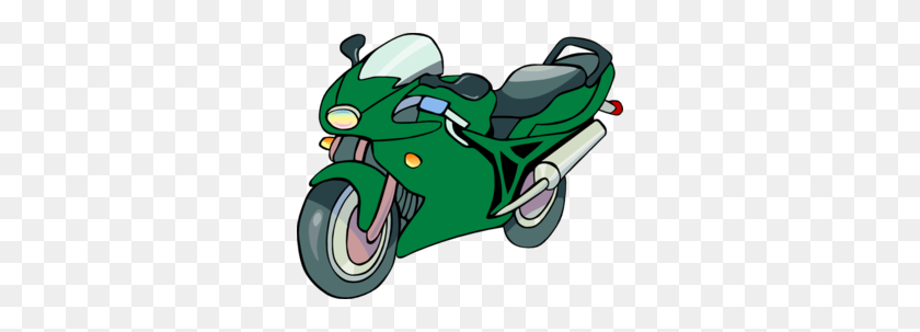 298x243 Bike Green Clip Art - Motorbike Clipart