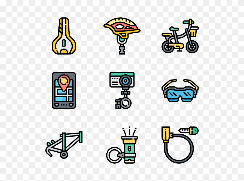 600x564 Bike Icons - Riding Bicycle Clipart