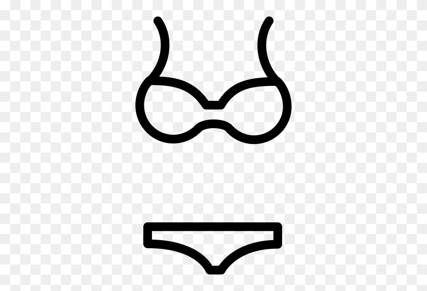 512x512 Bikini Icons, Download Free Png And Vector Icons, Unlimited - Swimsuit Clipart Black And White