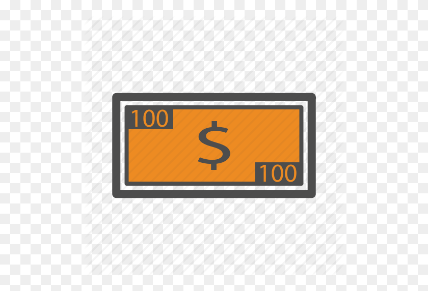 512x512 Bill, Cash, Dollar, Money Icon - 100 Dollar Bill PNG