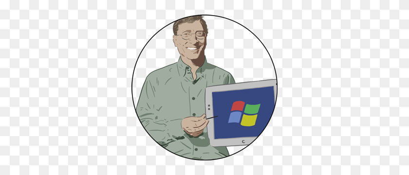 300x300 Bill Gates Clipart - Afraid Clipart