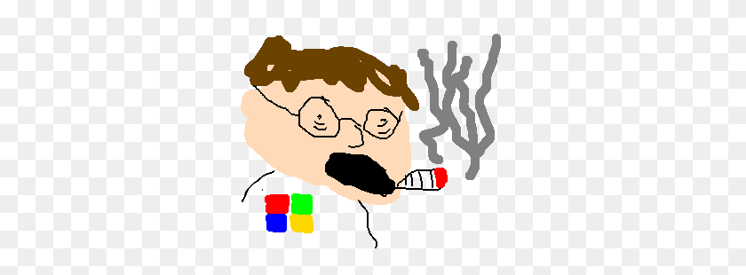 300x250 Bill Gates Smokes Weed Drawing - Bill Gates PNG