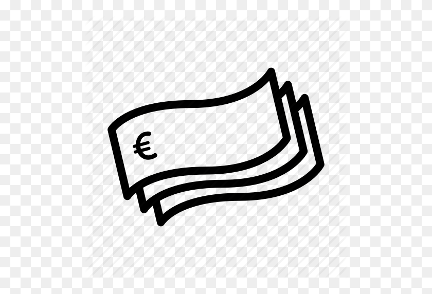 512x512 Billetes, Moneda, Euro, Signo Del Euro, Dinero, Icono De Signo - Imágenes Prediseñadas De Billete De 100 Dólares