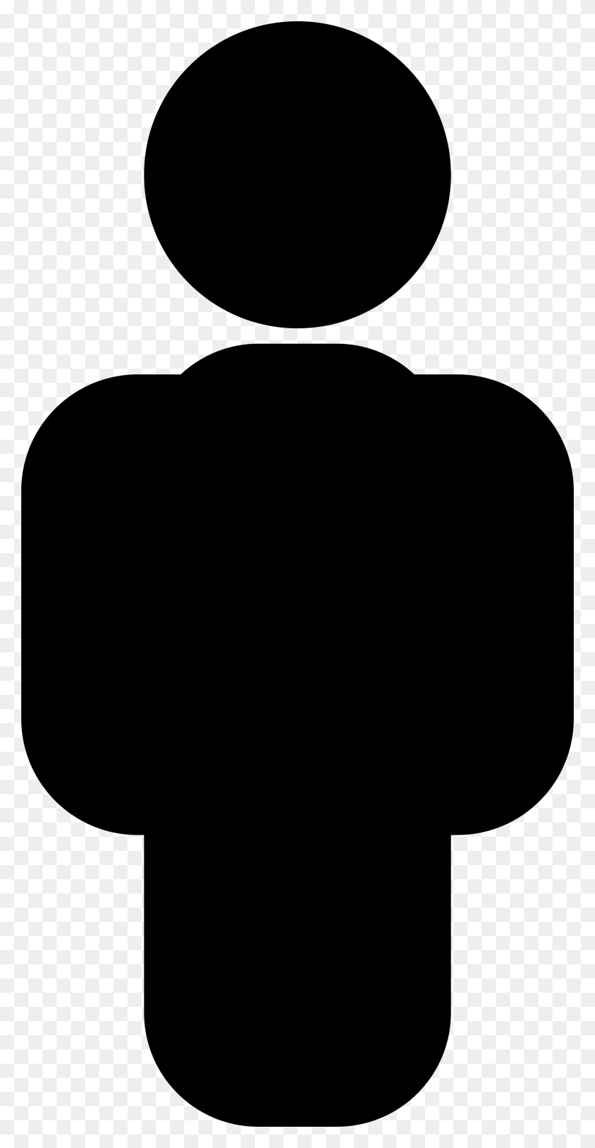 2000x4000 Bimetrical Icon Person Black - Person Black And White Clipart