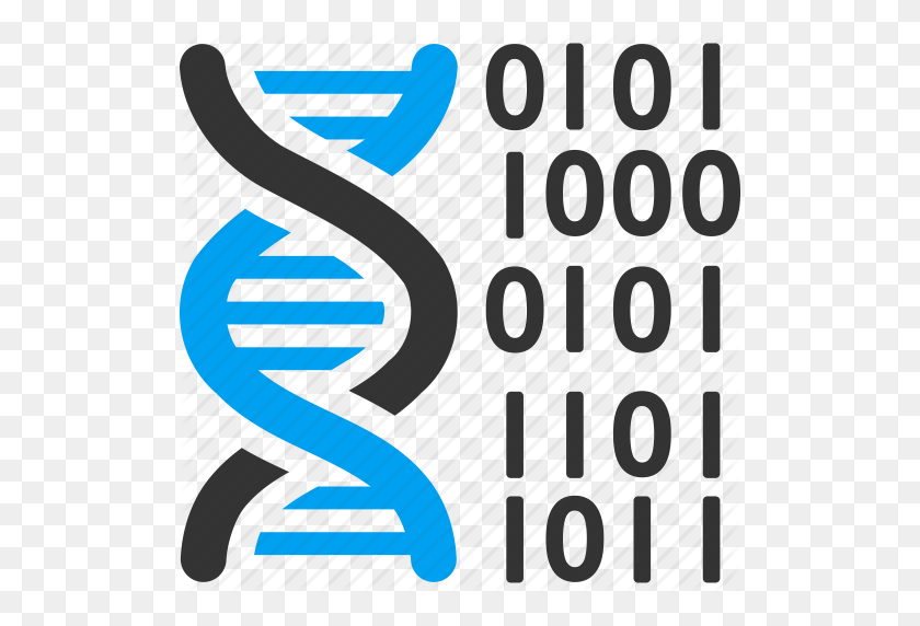 512x512 Binary Code, Dna Structure, Genetic Biology, Genetic Engineering - Binary Code PNG