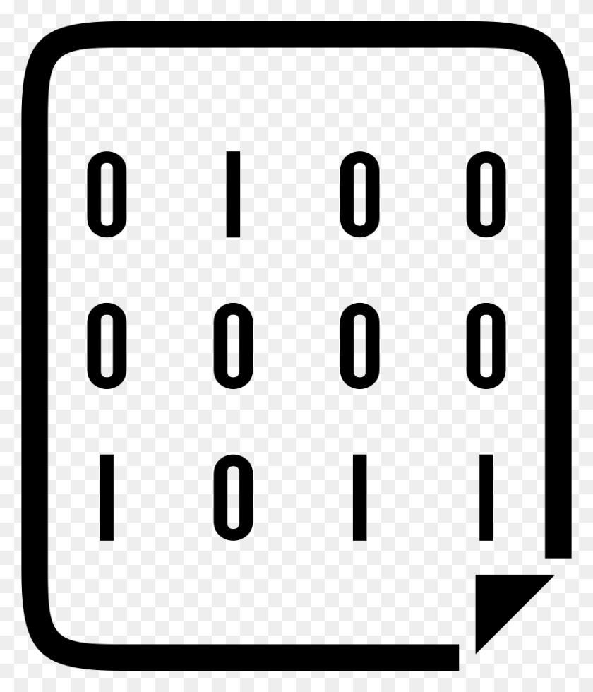 830x980 Binary Code Png Icon Free Download - Code PNG