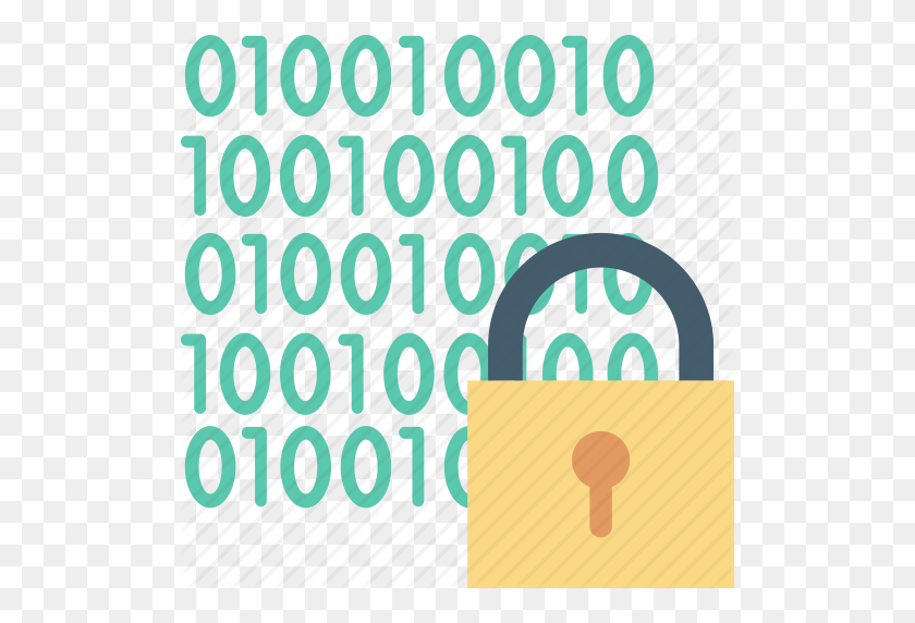 512x512 Binary Lock, Binary Numbers, Digital Lock, Padlock, Security - Binary PNG
