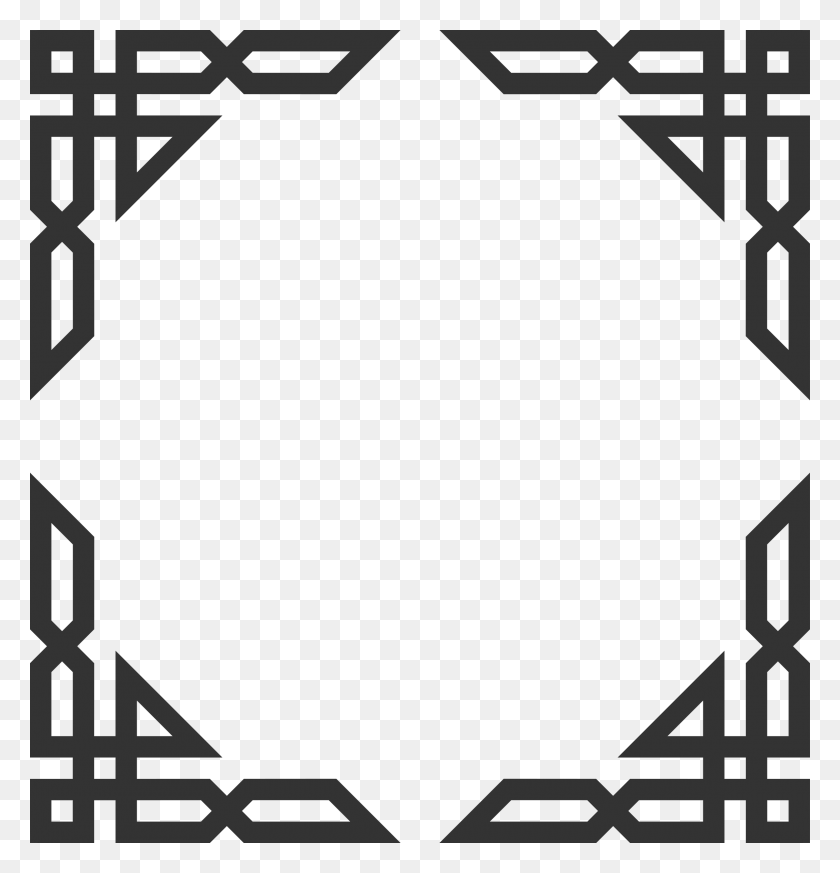 2301x2400 Бингкай Границы Ислама - Геометрические Границы Клипарт