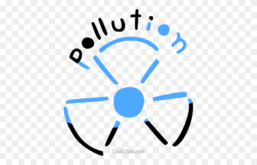 423x480 Bio Hazard Sign With Pollution Message Royalty Free Vector Clip - Pollution Clipart