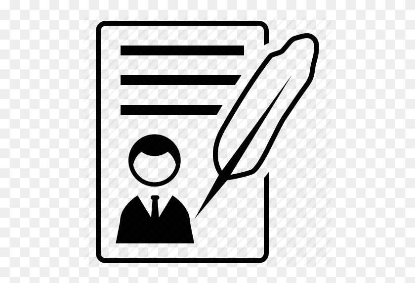 512x512 Biography, Document, Write Icon - Writing Clipart Black And White