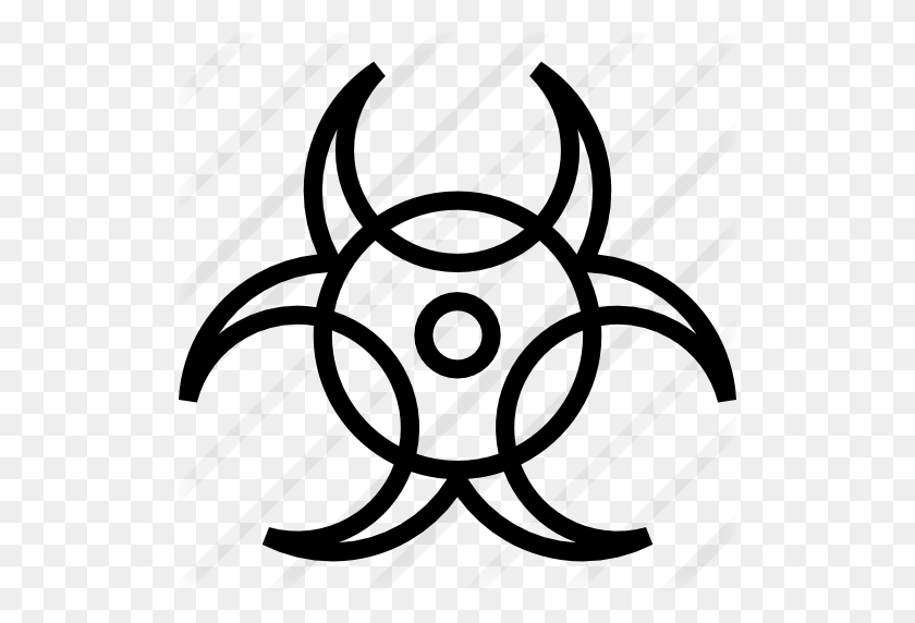 512x512 Биологическая Опасность - Клипарт Символ Биологической Опасности