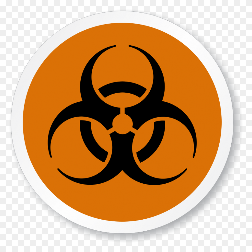 800x800 Biohazard Iso Circle Sign - Circle Logo PNG