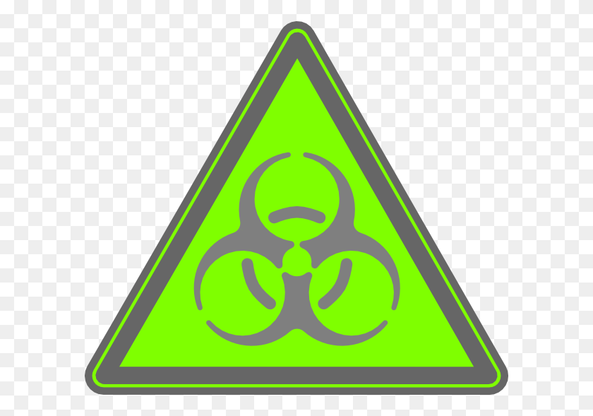 600x529 Biohazard Neongreen Png Large Size - Biohazard Symbol Clip Art