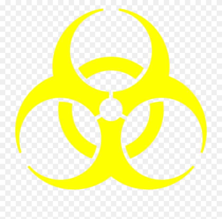 768x768 Biohazard Symbol - Paint Splatter PNG Transparent