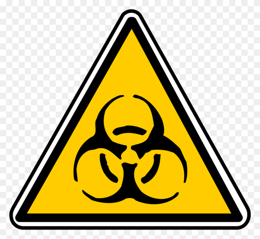 821x750 Biological Hazard Hazard Symbol Warning Sign Safety Free - Safe Environment Clipart