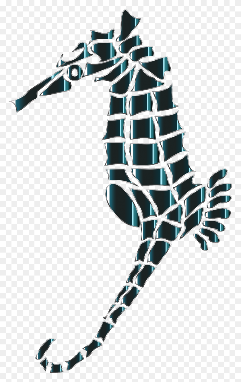 1390x2266 Bioluminescent Stylized Seahorse Silhouette No Background Icons - Seahorse PNG
