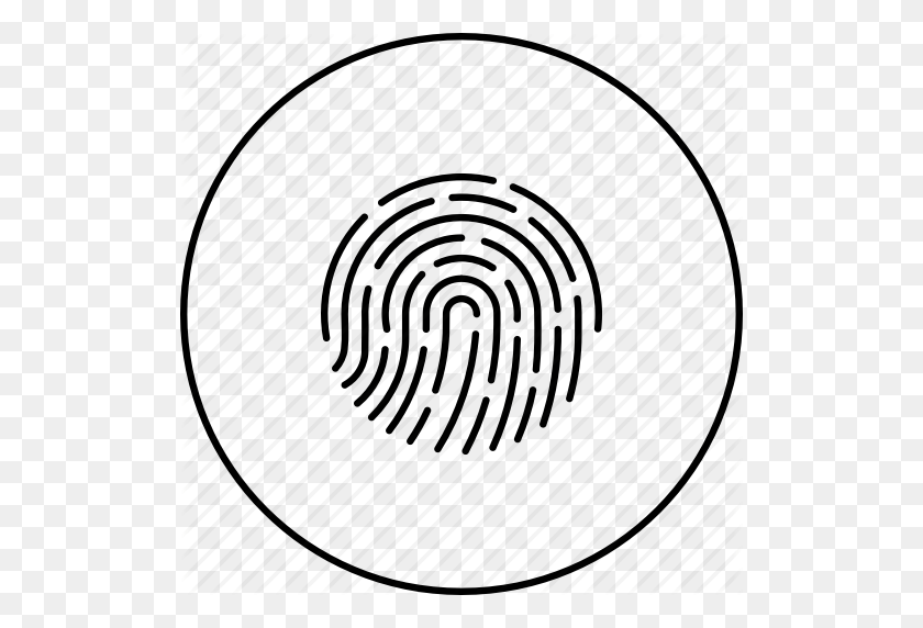 512x512 Biometric, Fingerprint, Forensic, Hacker, Science, Threat - Thumbprint PNG