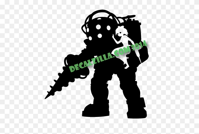 489x505 Bioshock Big Daddy And Little Sister Decal Sticker - Bioshock PNG