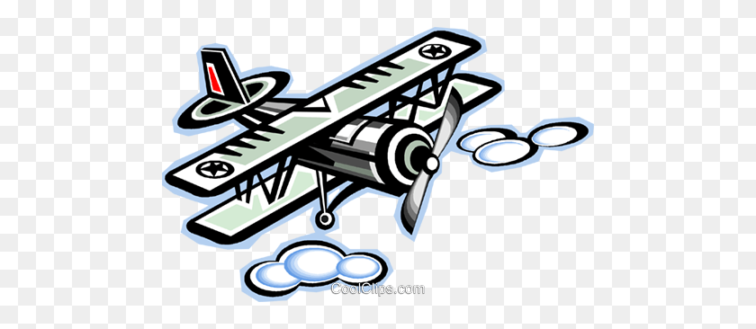 480x306 Biplane Royalty Free Vector Clip Art Illustration - Biplane Clipart