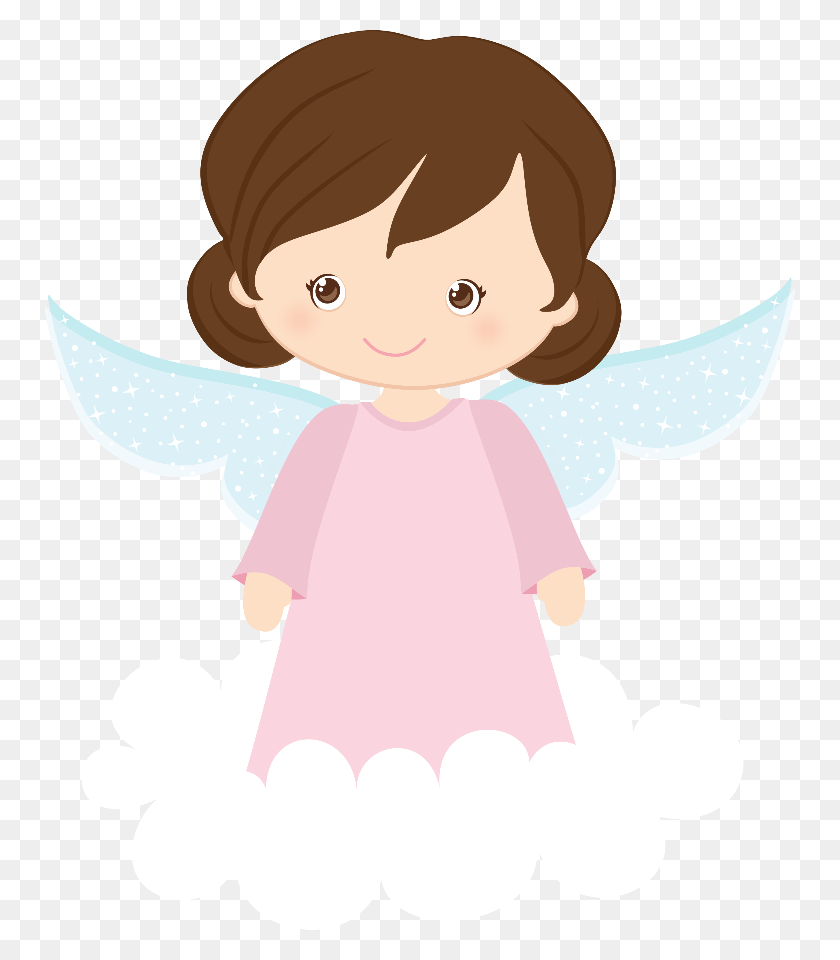 750x900 Bird And Angels Clipart Baptism Boy And Girl - Christening Clipart