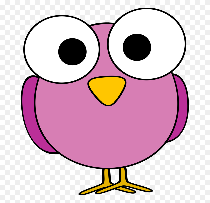 672x750 Bird Cartoon Eye Owl Penguin - Owl Eyes Clipart