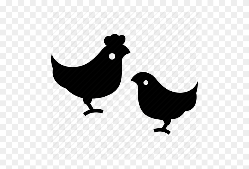 512x512 Bird, Chicken, Domestic Bird, Easter, Farm, Hen, Poultry Icon - Chicken Silhouette PNG