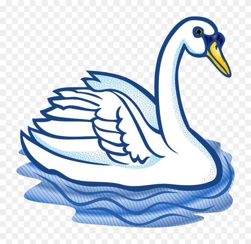 2400x2327 Bird Clipart Swan - Blue Jay Clipart