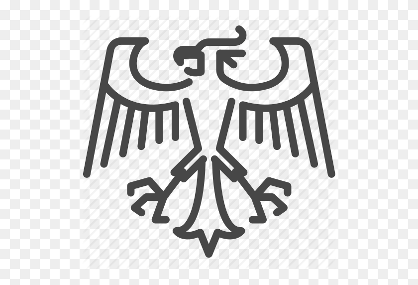 512x512 Птица, Орел, Эмблема, Немецкий, Германия, Ястреб, Значок Логотип - Логотип Ястреба Png
