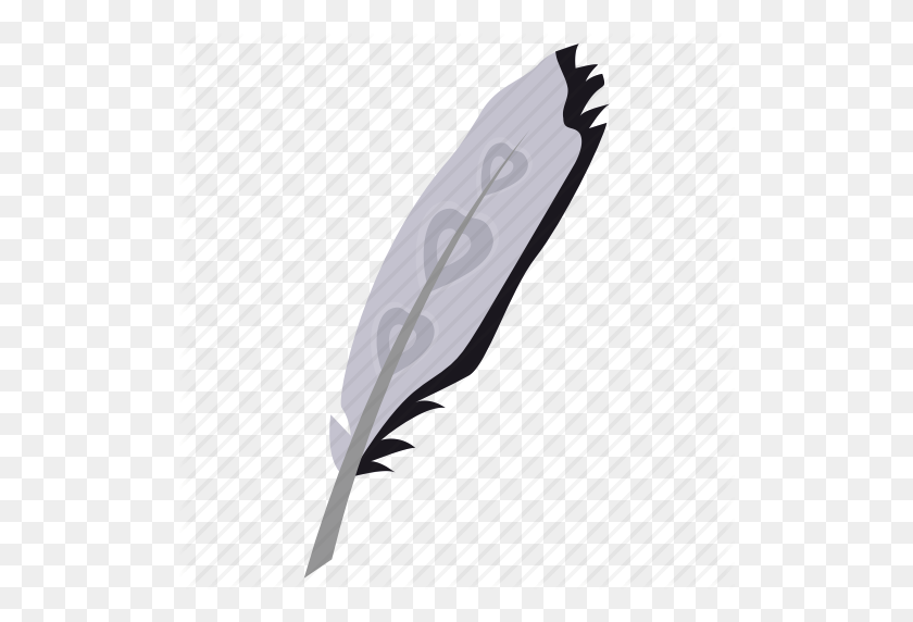 512x512 Bird Feather, Feather, Plumage, Plume, Quill Feather Icon - Black Feathers PNG
