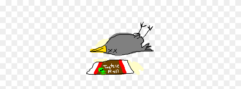 300x250 Bird Killed - Tootsie Roll Clip Art