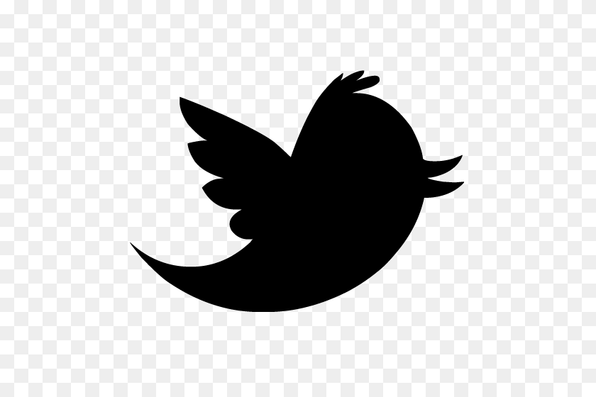 500x500 Bird Logo Euclidean Vector Icon - Black Twitter Logo PNG
