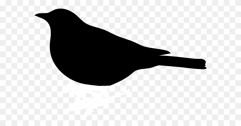 600x380 Bird Silhouette Downloads - Crow Clipart Black And White