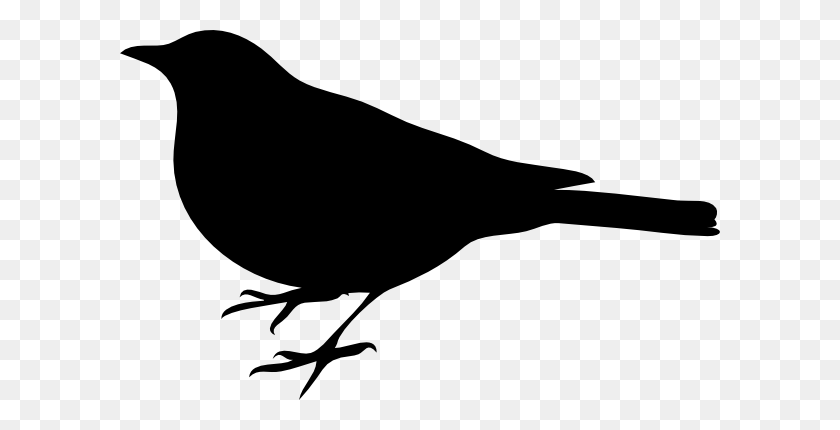 600x370 Силуэт Птицы Маленький Черный Картинки Скачать - Перо Клипарт Черно-Белое