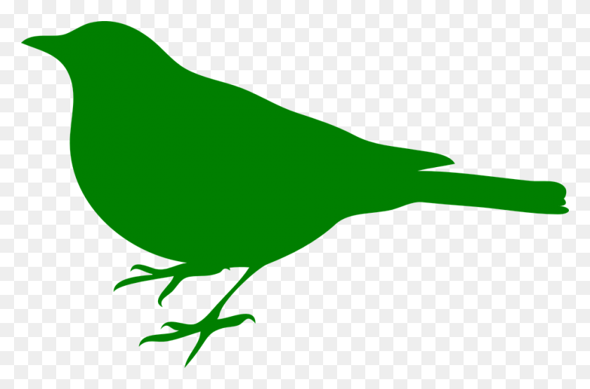960x608 Pájaro Silueta Verde Stencils Aves, Clipart Y Doula - Doula Clipart