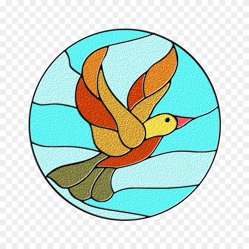 2399x2400 Bird Stained Glass Icons Png - Stained Glass PNG