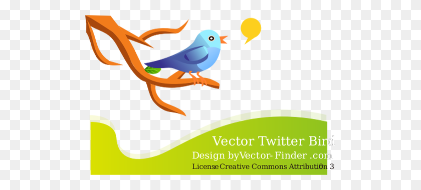 500x320 Птица В Твиттере На Ветке В Природе Векторной Графики - Птица На Ветке Клипарт