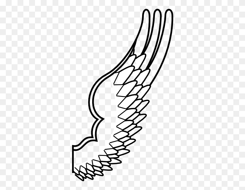 348x591 Bird Wings Coloring Pages - Falcon Clipart Black And White