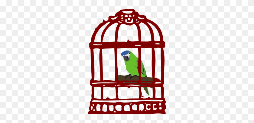 260x349 Birdcage Clipart - Parakeet Clipart