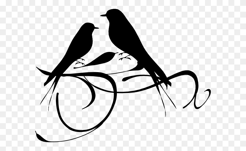 600x455 Birds On A Branch Png, Clip Art For Web - Tree Branch Clipart