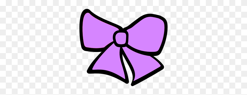 300x262 Birth Hair Bow Clipart Png For Web - Purple Bow PNG