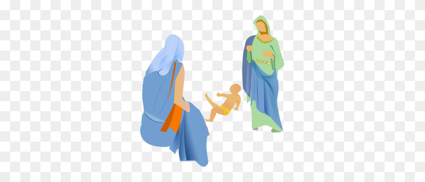 285x300 Рождение Иисуса Христа Картинки - Ребенок В Яслях Клипарт